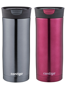 Contigo Huron 470ml thermal mug set - Gunmetal + Vivacious