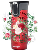 Thermal Mug Contigo West Loop 2.0 470 ml - Red - Flowers