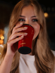 Coffee thermal mug with ceramic coating Dr.Bacty Apollo - 227 ml - red