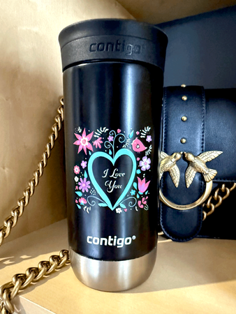 Contigo Huron 2.0 470ml thermal coffee mug - I love You - Black