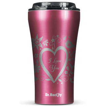 Dr.Bacty Apollo 2.0 thermal coffee mug - 360 ml - Pink -  I love You