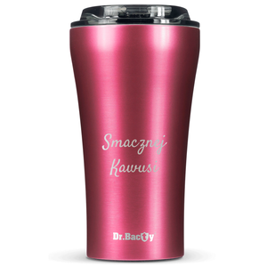 Dr.Bacty Apollo 2.0 thermal coffee mug - Tasty coffee - 360 ml - Pink