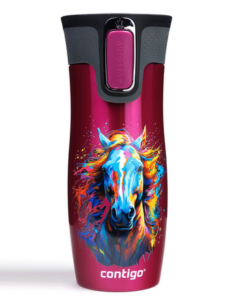 Contigo West Loop 2.0 thermal mug 470ml - Raspberry - Horse